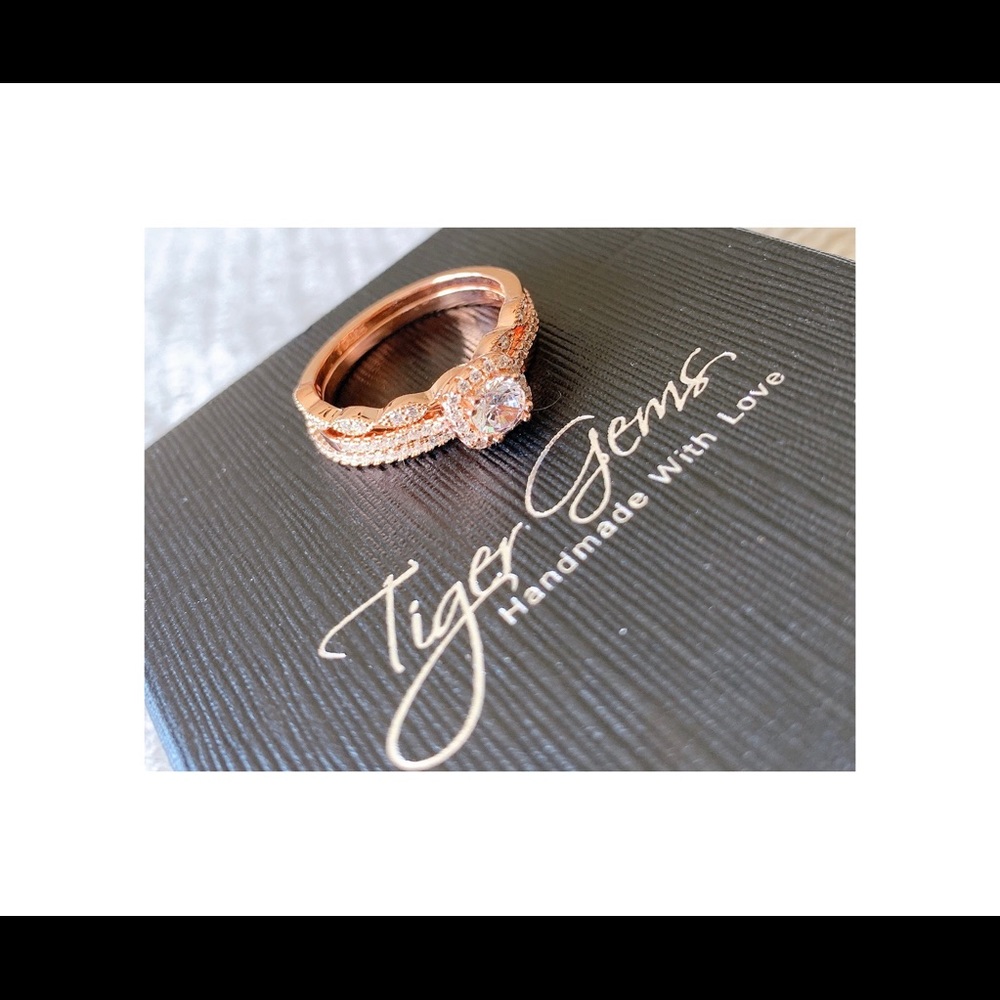 NWOT 3 pc Rose Gold plated ring set. Never worn.